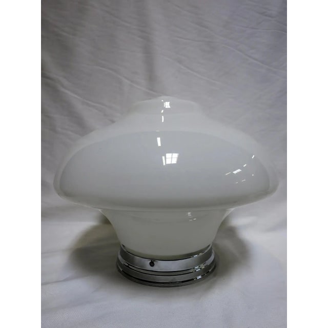 Large Schoolhouse Bell-Shape Ceiling Glass Globe Pendant - 2