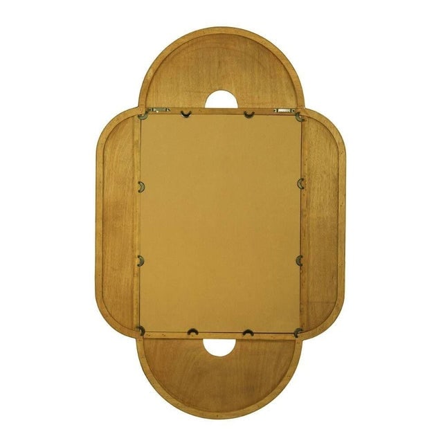 1980s Large 47"x 30" Italian Restored Streamline Split Reed Rattan Arched Wall Mirror - 4