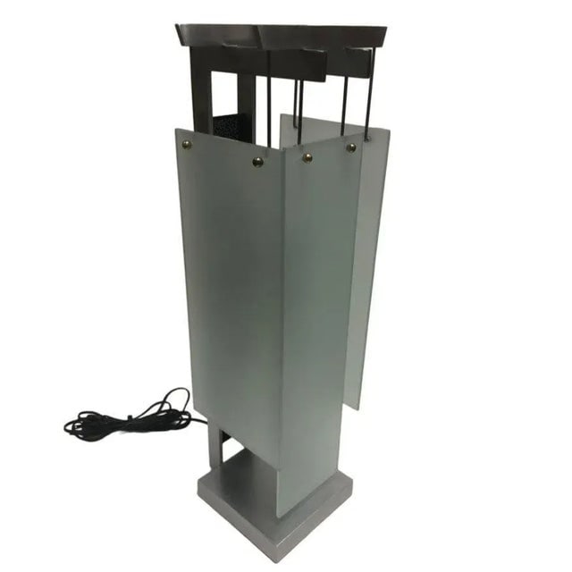 1990s George Kovacs Architectural Aluminum Table Lamp - Pair - 5