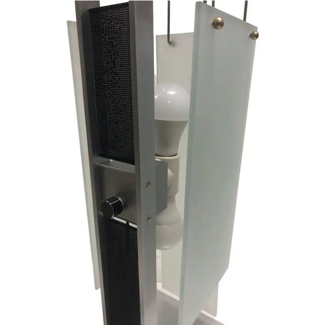 1990s George Kovacs Architectural Aluminum Table Lamp - Pair - 7