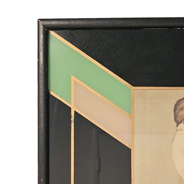 1920s Art Deco Flapper Fashion Illustration "Tanz" Prints Frames by Vala Moro, Pair - 5