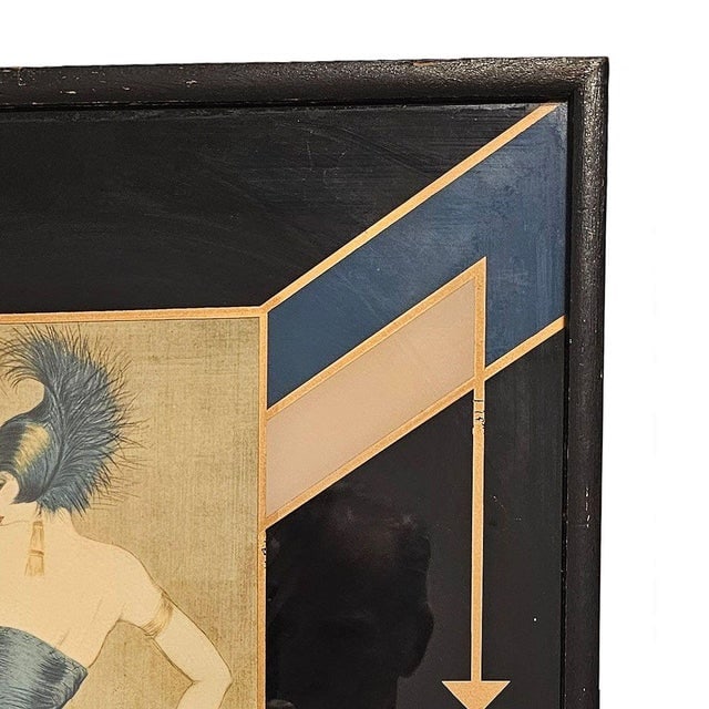 1920s Art Deco Flapper Fashion Illustration "Tanz" Prints Frames by Vala Moro, Pair - 9