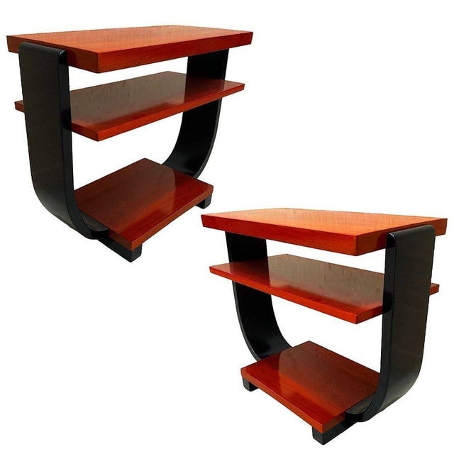 1930s Two-Tone Art Deco Side & Coffee Tables Pair Attributed to Gilbert Rohde for Brown Saltman - 2