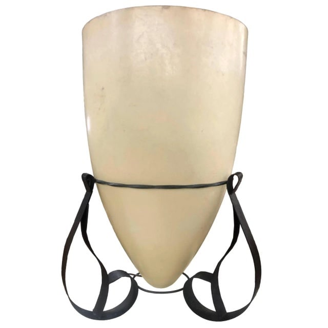 Large Mid-Century Fiberglass Cone Shade Spanish Colonial Lamp - 7
