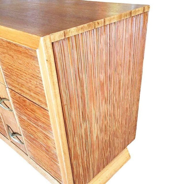 1940s Restored Mid-Century Paul Frankl Combed Wood Chest of Drawers for Brown Saltman, Attributed - 6