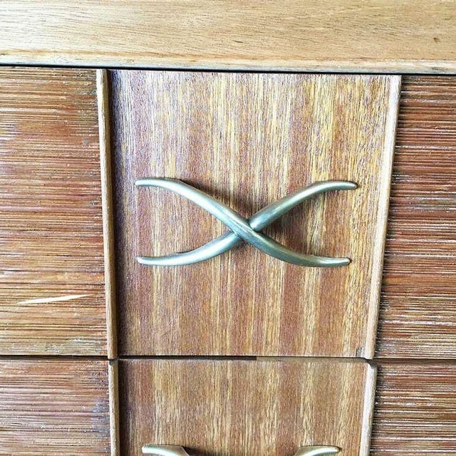 1940s Restored Mid-Century Paul Frankl Combed Wood Chest of Drawers for Brown Saltman, Attributed - 8