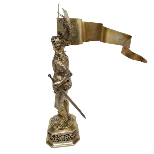 1890 Sterling Silver King Arthur Knight by B. Neresheimer & S√∂hne Hanau - 3