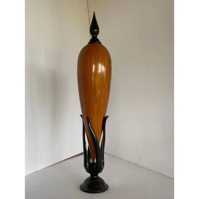 Ebony and Chakte Kok Wood Sculpture "Hollow Vessel" #14 by Don Comer Lacma - 4