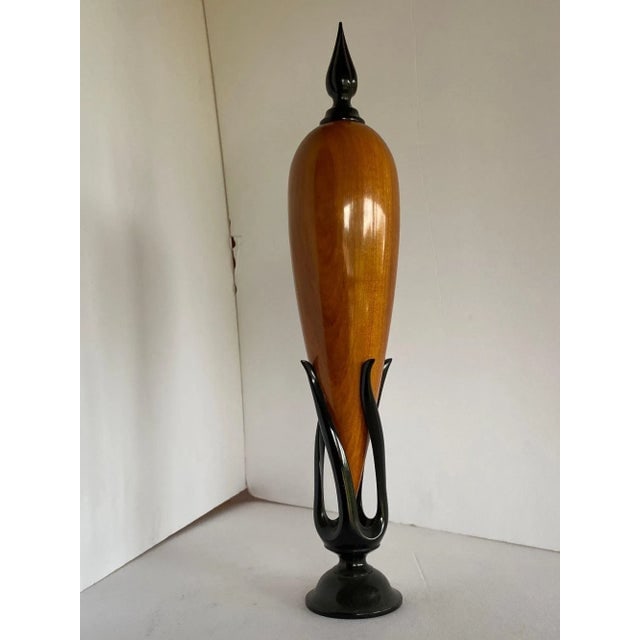 Ebony and Chakte Kok Wood Sculpture "Hollow Vessel" #14 by Don Comer Lacma - 7