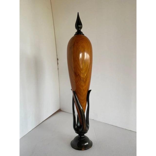 Ebony and Chakte Kok Wood Sculpture "Hollow Vessel" #14 by Don Comer Lacma - 9