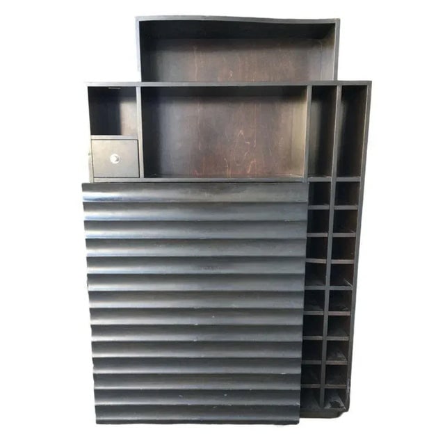 Postmodern Espresso Wood Dining Room Convertible Bar Cabinet, 1990 - 7