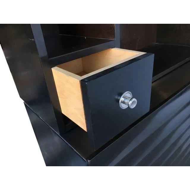 Postmodern Espresso Wood Dining Room Convertible Bar Cabinet, 1990 - 8