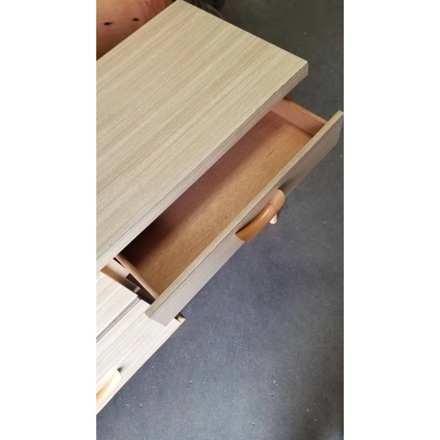 Restored Rattan and Formica Desk With Drawers and Hourglass Rattan Sides - 8