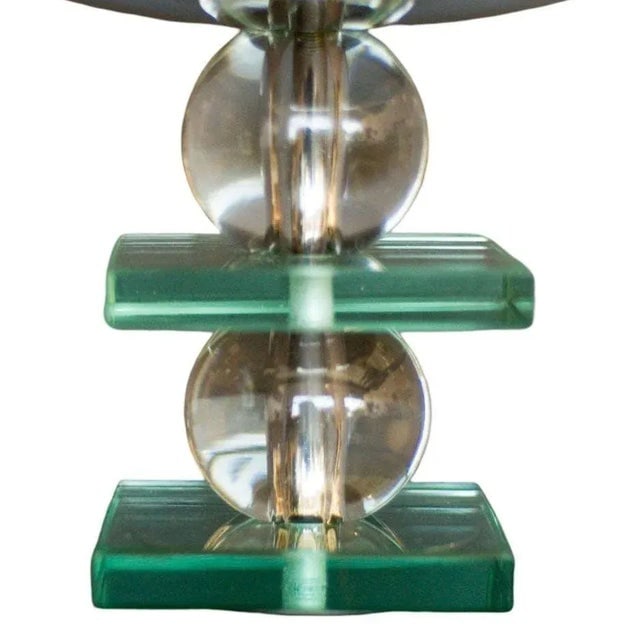 1930s French Art Deco Crystal and Chrome Compote - 4