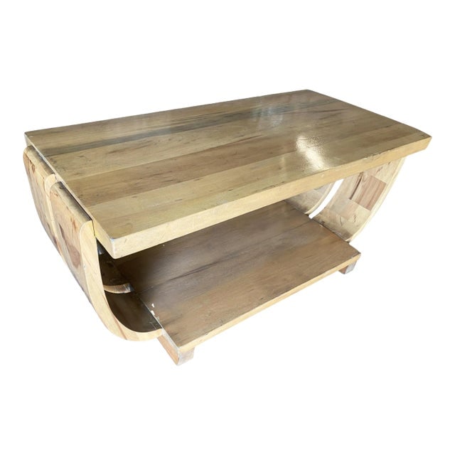 1930s Brown Saltman Art Deco Natural Stain Mahogany Coffee Table (1 of 7)
