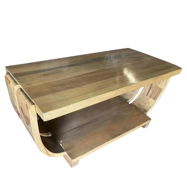 1930s Brown Saltman Art Deco Natural Stain Mahogany Coffee Table - 4