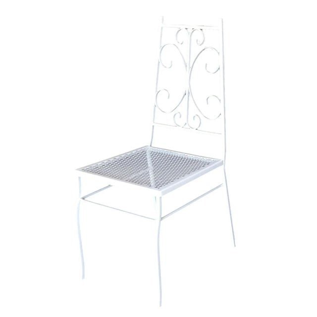 Mid Century Outdoor/Patio Side Chair With Scrolling Pattern, Set of Four - 6