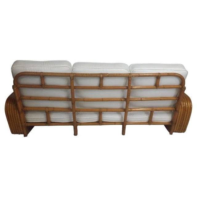 Restored 1930s Six-Strand Square Pretzel Sofa in the Manner of Paul Frankl - 4