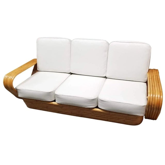 Restored 1930s Six-Strand Square Pretzel Sofa in the Manner of Paul Frankl - 7