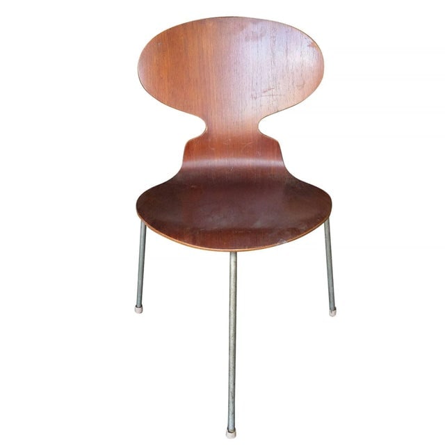 Arne Jacobsen Model-3100 "Ant" Teak Side Chairs by Teak Chair, Set of Four - 3