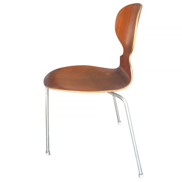 Arne Jacobsen Model-3100 "Ant" Teak Side Chairs by Teak Chair, Set of Four - 5