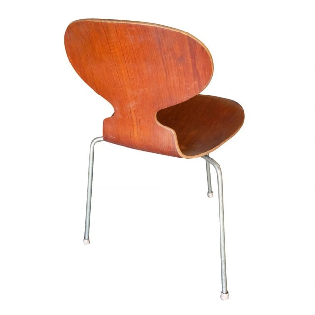 Arne Jacobsen Model-3100 "Ant" Teak Side Chairs by Teak Chair, Set of Four - 6