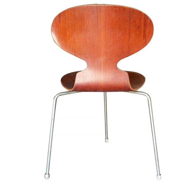 Arne Jacobsen Model-3100 "Ant" Teak Side Chairs by Teak Chair, Set of Four - 7