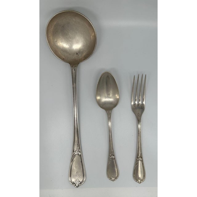 19th Century French l'Alf√©nide Christofle/Charles Halphen Silver-Plate Flatware With - 2