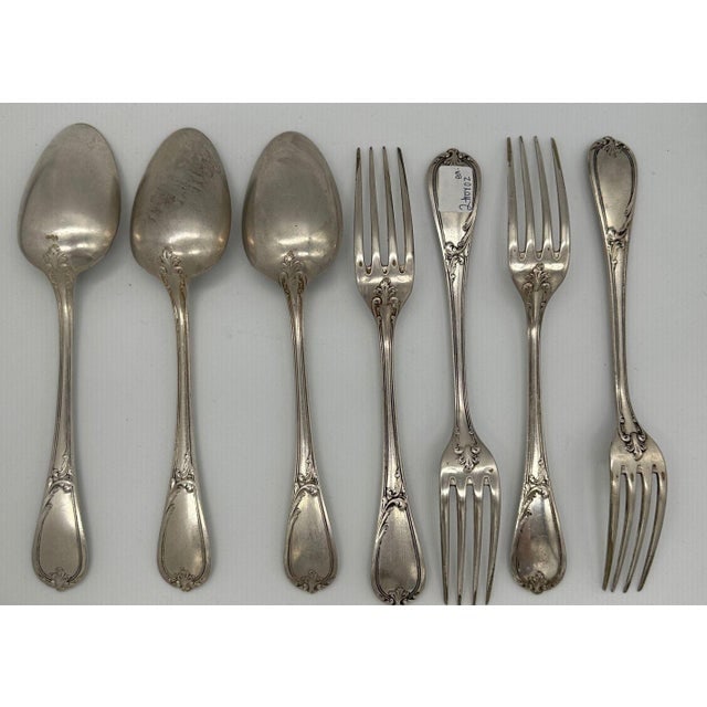 19th Century French l'Alf√©nide Christofle/Charles Halphen Silver-Plate Flatware With - 3
