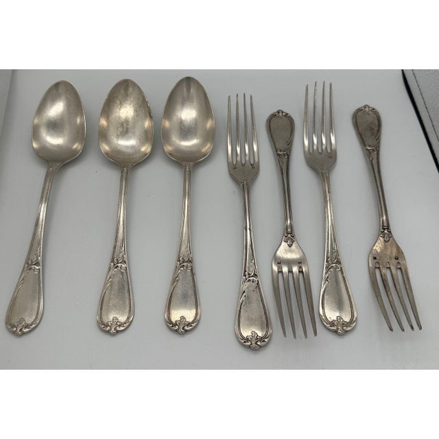 19th Century French l'Alf√©nide Christofle/Charles Halphen Silver-Plate Flatware With - 4