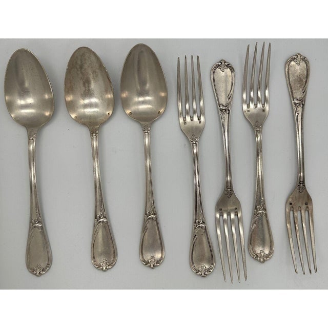 19th Century French l'Alf√©nide Christofle/Charles Halphen Silver-Plate Flatware With - 5