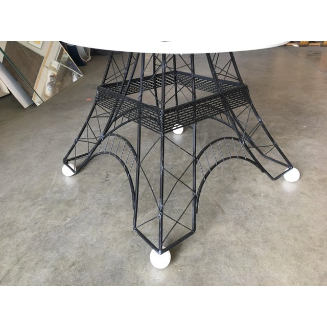 4' Foot Tall Mid Century Two-Tier Eiffel Tower Brass Sculptural Cocktail Table - 8