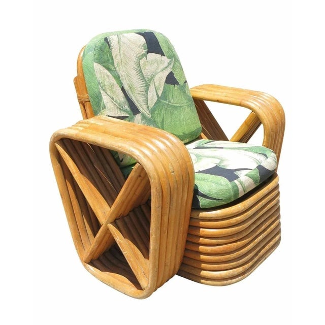 Restored Vintage Paul Frankl Pretzel Rattan Children's Lounge Chair - 3