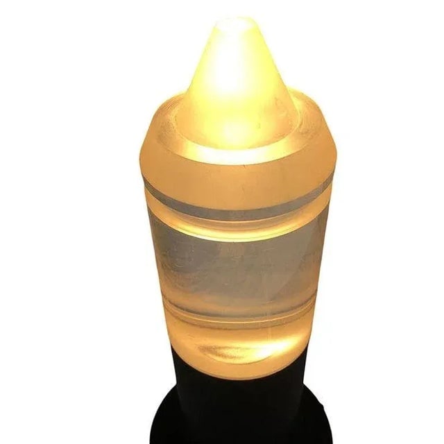 Postmodern Steel Cafe Table Lamp With Cone Shaped Glass Shade Pair, 10 Available - 3