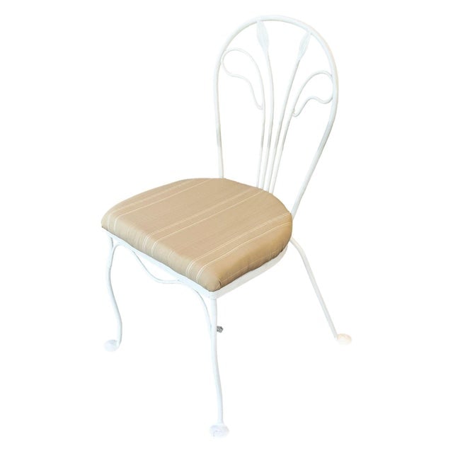 Restored Mid Century Modern Iron Caf√© Patio/Outdoor Wrought Iron Chairs by Woodard, Set - 4