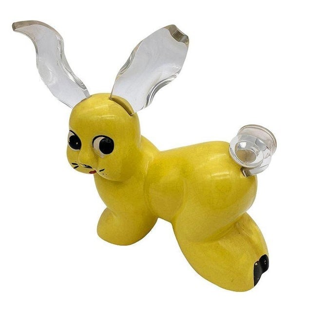 1970s Set of 11 Rare Modernist Glass & Lucite Bunny Rabbit Figural Collection - 3