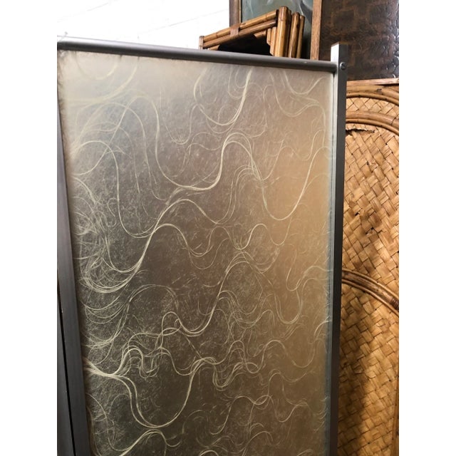 Mid 20th Century Modernist Brushed Aluminum & Spun Fiberglass Folding Screen - 4