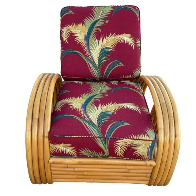 1940s Restored Mid-Century Rattan 4-Strand 3/4 Pretzel Sofa & Chair Living Room Set- 2 Pieces - 7