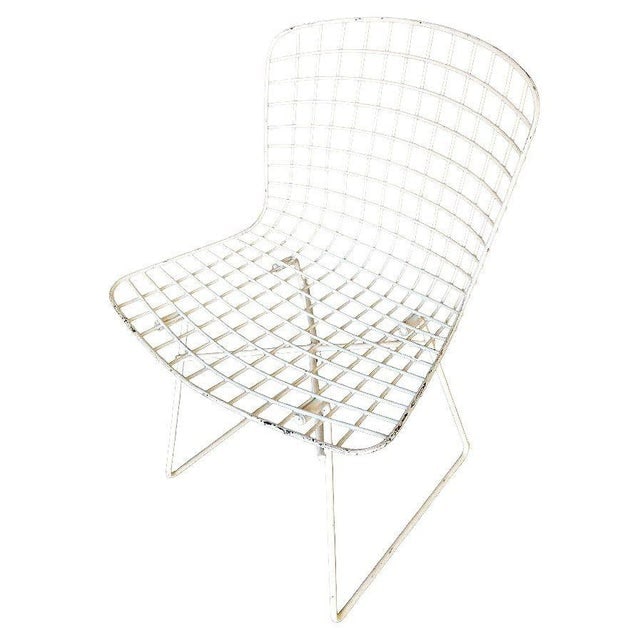 White Bertoia Steel Wire Side Chair by Knoll, Pair - 10