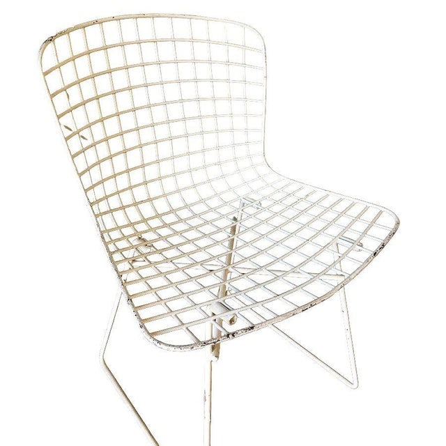 White Bertoia Steel Wire Side Chair by Knoll, Pair - 11