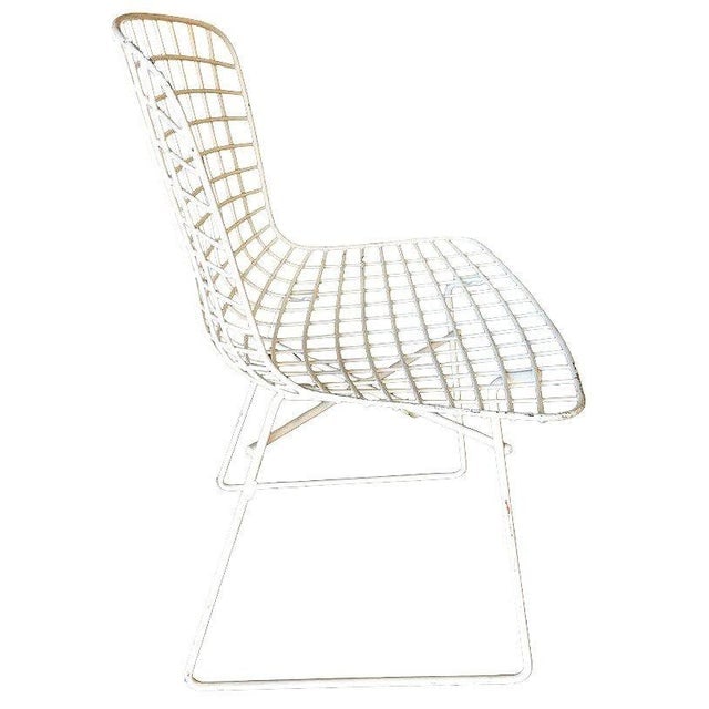 White Bertoia Steel Wire Side Chair by Knoll, Pair - 6