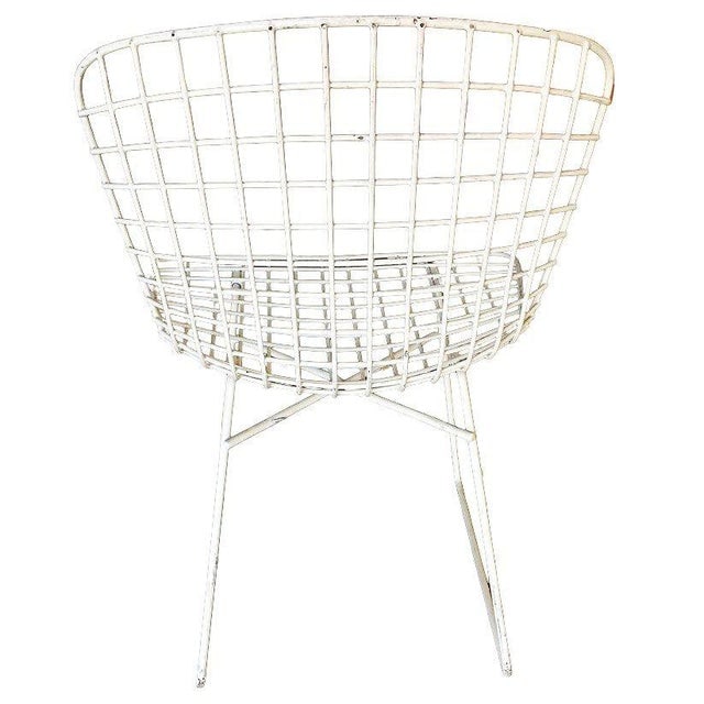 White Bertoia Steel Wire Side Chair by Knoll, Pair - 9