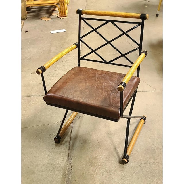 Cleo Baldon Style X-Form Arm Directors Dining Chair, Circa 1970 - 2
