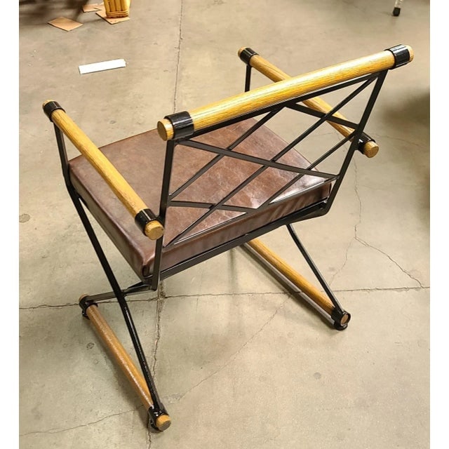 Cleo Baldon Style X-Form Arm Directors Dining Chair, Circa 1970 - 4