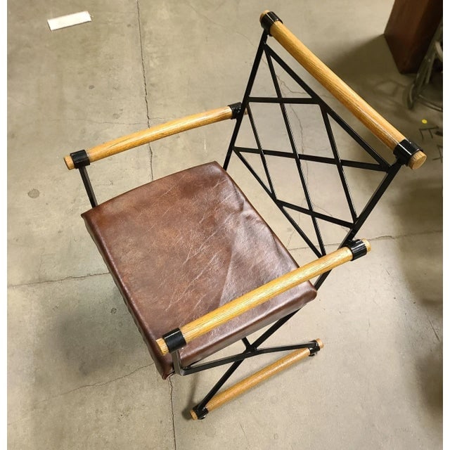 Cleo Baldon Style X-Form Arm Directors Dining Chair, Circa 1970 - 5