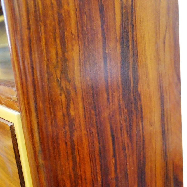 1930s High Style Art Deco Macassar Ebony Vitrine Cabinet & Secretary Desk - 7