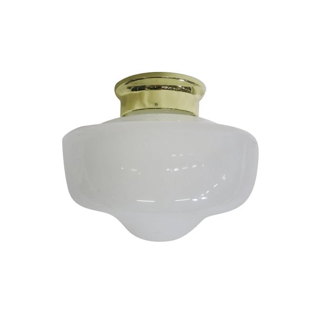 Small Schoolhouse Bell Shape Ceiling Glass Globe Pendant - 5