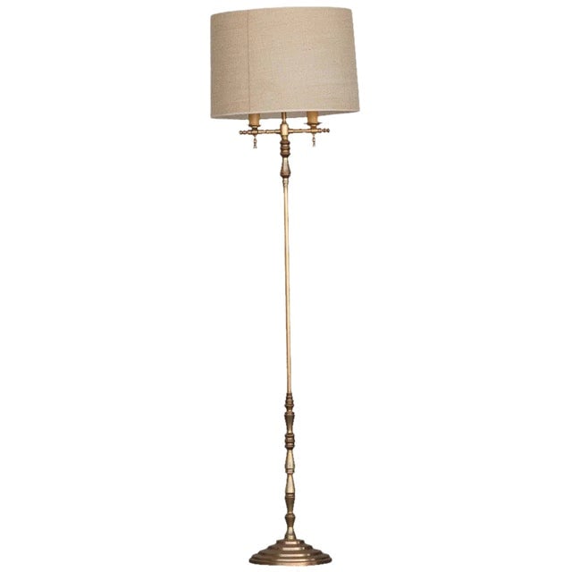Hollywood Regency Gold-Plated Bronze Floor Lamp (1 of 4)