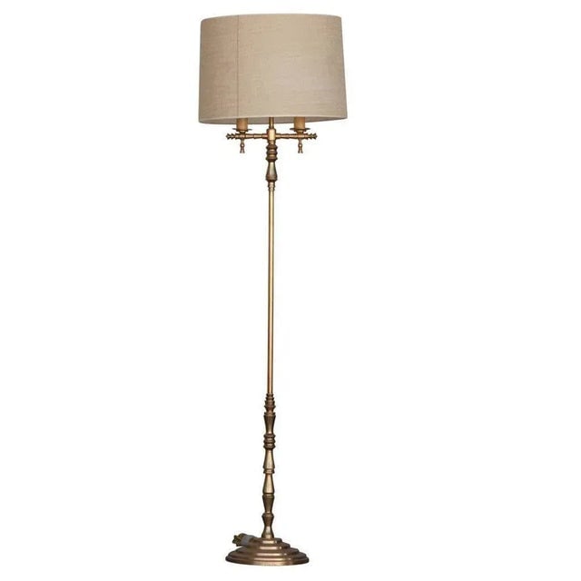 Hollywood Regency Gold-Plated Bronze Floor Lamp - 2