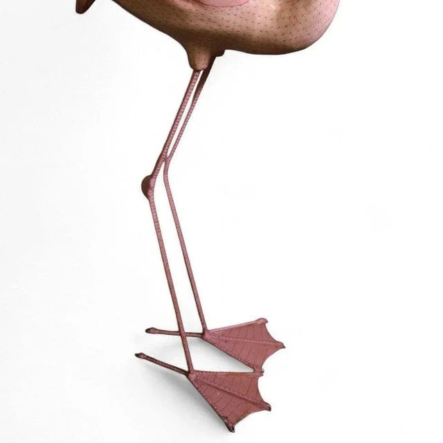 Life-Size Handmade Paper Mache Pink Flamingo Sculpture Signed Sergio Bustamante - 6